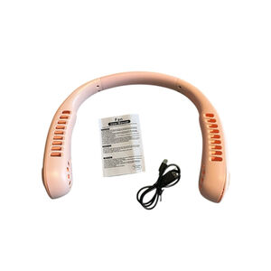 Neck Fan Pink Portable Rechargeable 3 Gears NEW